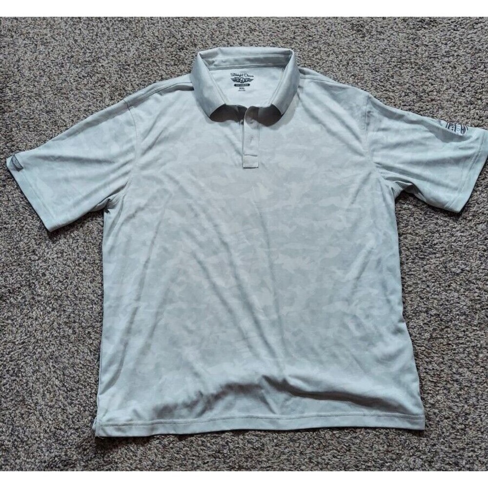 Straight Down Performance Men's Polo Shirt 2XL Lot - Gray Camo & Games Print